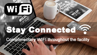 Complimentary WIFI throughout the facility